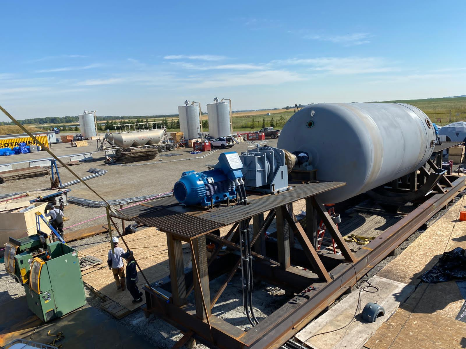 Carbon UpCycling construction phase of their commercial demonstration unit at the Alberta Carbon Capture Conversion Technology Center