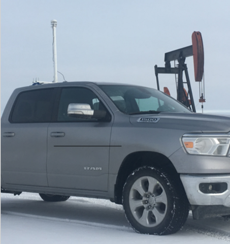 Eosense’s eosEM mounted on a gray truck