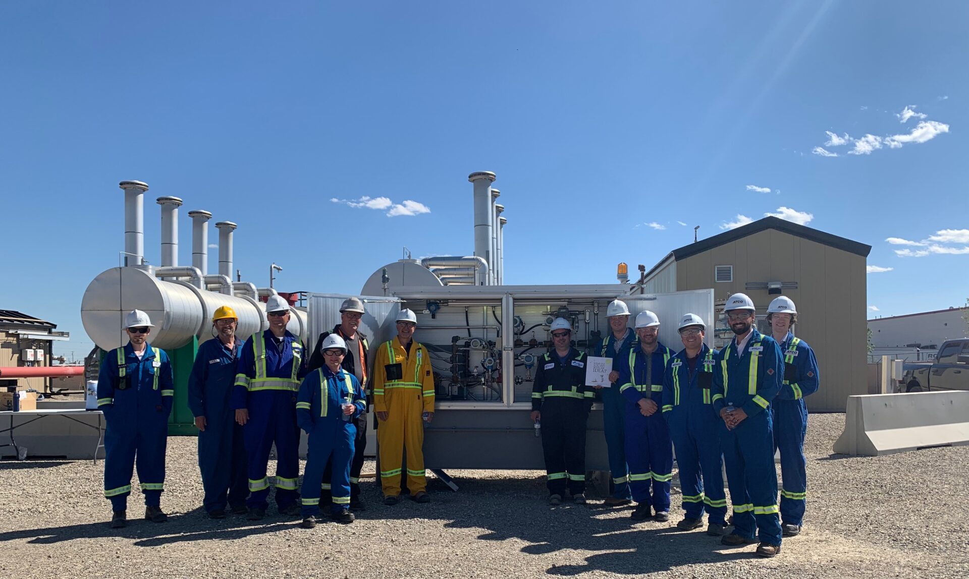 RadMax/TAKEnergy’s technology demonstration at ATCO’s live site with some NGIF industry members, Tourmaline, Birchcliff, Petronas, CNRL and ATCO.