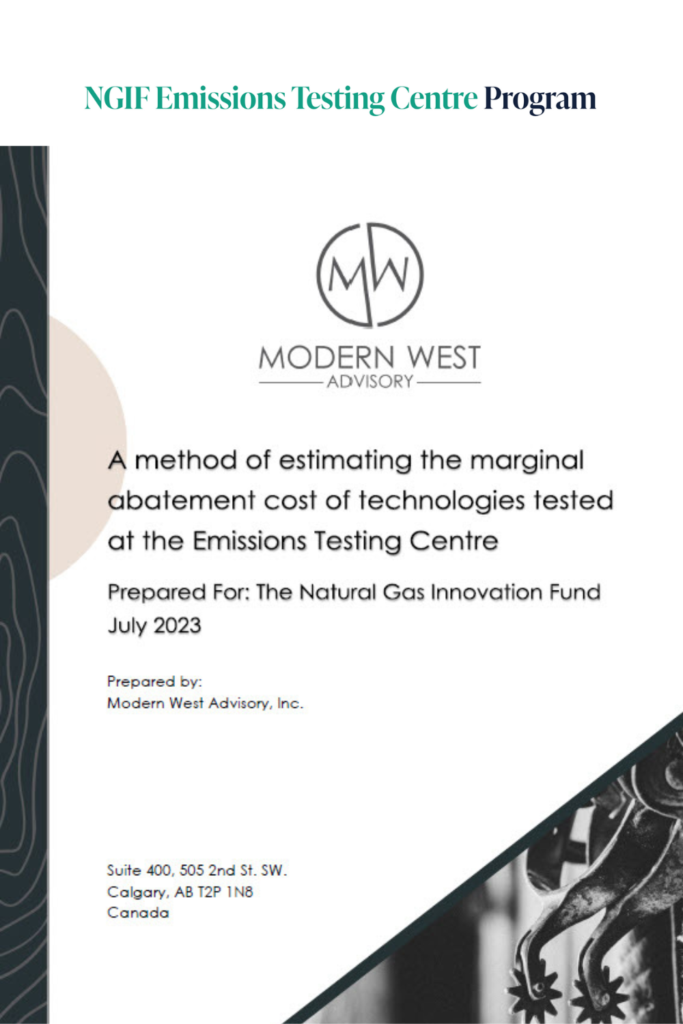 A method of estimating the marginal abatement cost of technologies tested at the Emissions Testing Centre