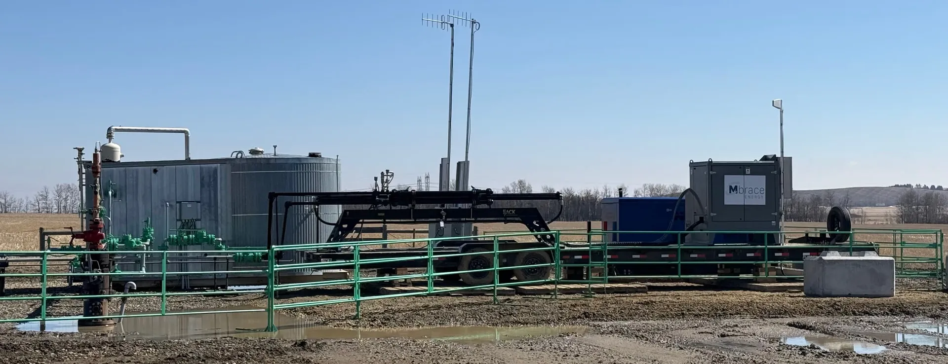 The Mbrace system deployed on a producing oil and gas well.